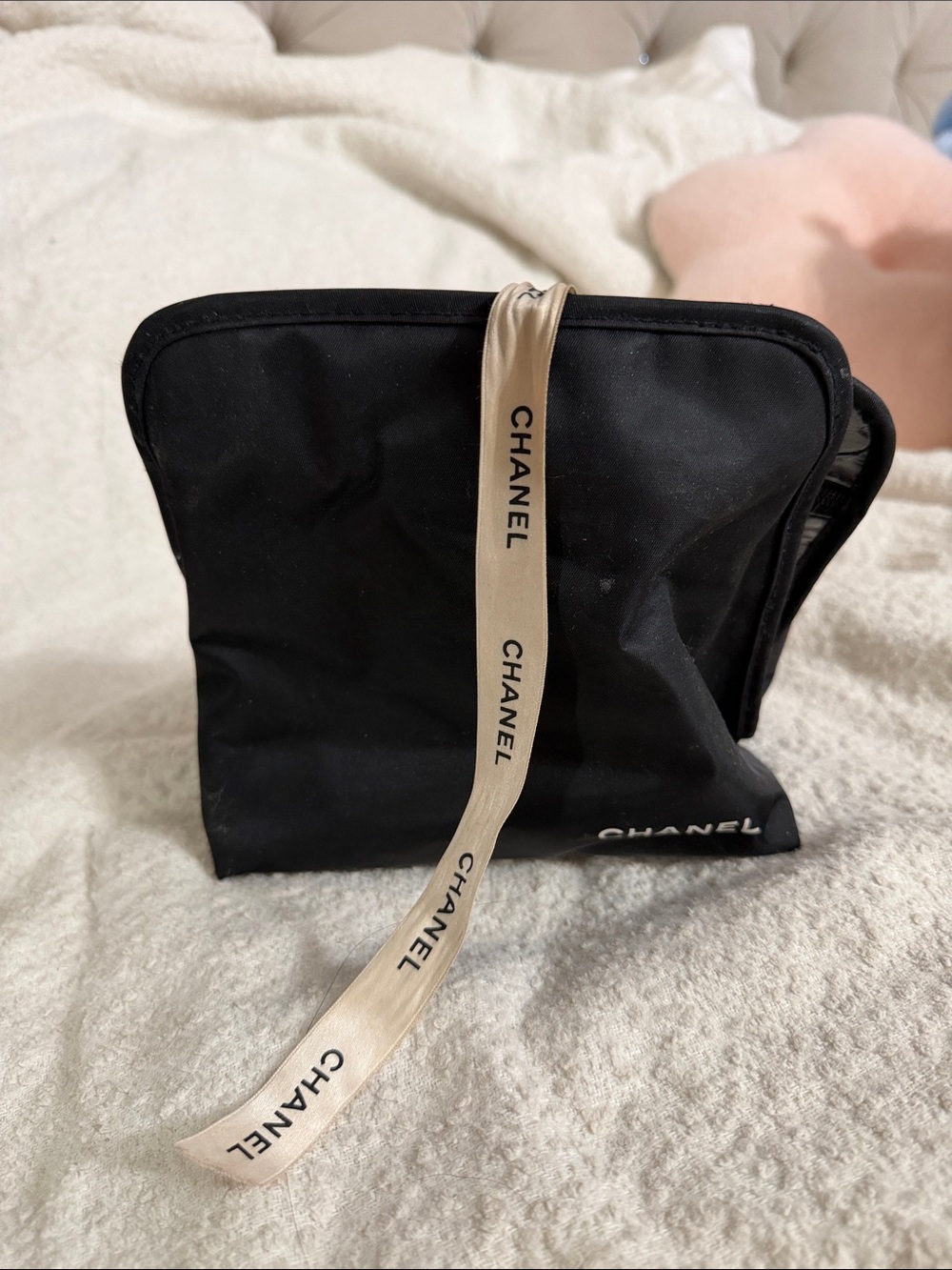 Chanel makeup bag